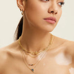 Gold Arrow Abalone Pendant Necklace