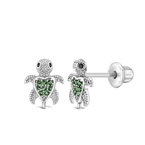 Sterling Silver Turtle Earrings