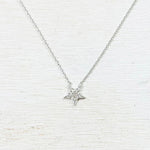 Sterling Silver CZ Star Necklace