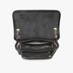 Nola Suede Crossbody- Black