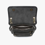Nola Suede Crossbody- Black