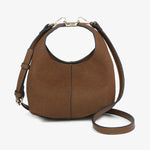 Elena Suede Crossbody- Chocolate