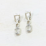 Fashion Clear Stone Link Dangle Earrings