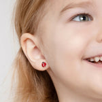 Sterling Silver Ladybug Earrings
