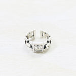 Fashion Silver Tone Chain Link Ring
