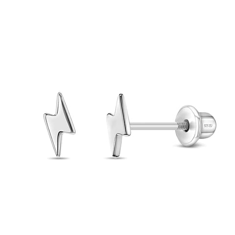 Sterling Silver Lightning Bolt Earrings