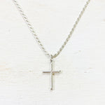 Sterling Silver Estate Cross Necklace