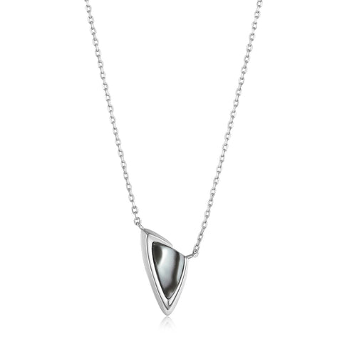 Silver Arrow Abalone Pendant Necklace