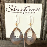 Silver Tone Cutout Dangle Silver Forest Earrings