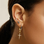 Silver Arrow Abalone Stud Earrings