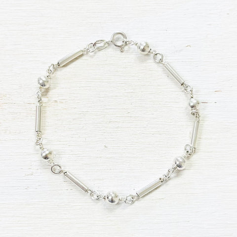 Sterling Silver Ball and Bar Estate Bracelet
