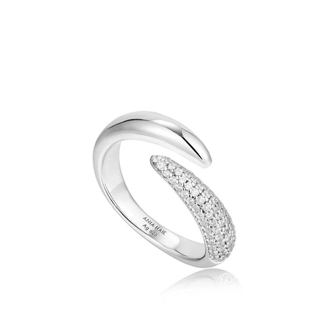 Silver Sparkle Wrap Adjustable Ring