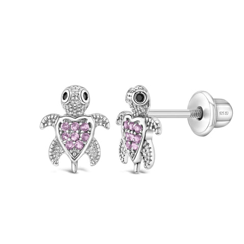Sterling Silver Turtle Earrings