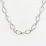 Sterling Silver Estate Twist Link Necklace