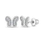 Sterling Silver Butterfly Earrings