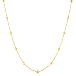 Gold Beaded Chain Necklace