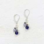 Sterling Silver Amethyst Crystal Earrings