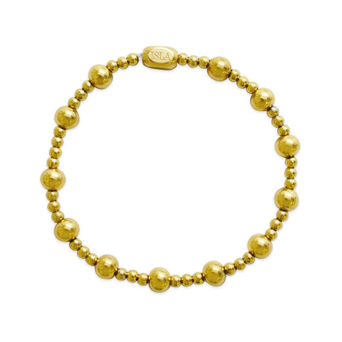 Isla Gold 3+6mm Ball Stretch Bracelet