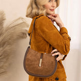 Luca Suede Crossbody- Black