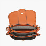 Sandra Buckle Crossbody- Rust