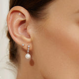 Silver Pearl Drop Earrings