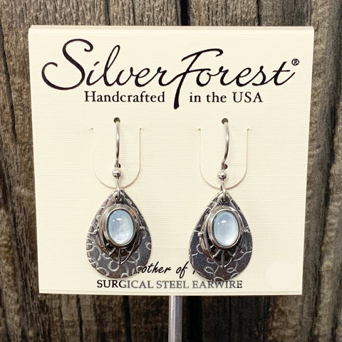 Silver Forest Filigree w/ Mother of Pearl Earrings