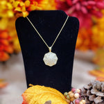 Sterling Silver Gold Plated Round CZ Cluster Necklace