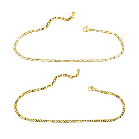 Isla Gold Anklets- 2 Pack