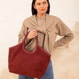 Piper Corduroy Tote- Black