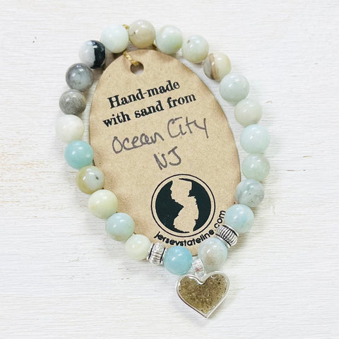 Ocean City, NJ Shore Line Sand Wave Bracelet