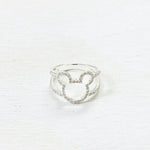 Silver Plated Estate Mickey Mouse Ring
