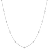 Silver Beaded Chain Necklace