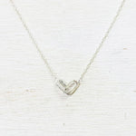 Sterling Silver CZ Interlocking Link Necklace