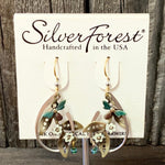 Silver Forest Floral Dangle Earrings
