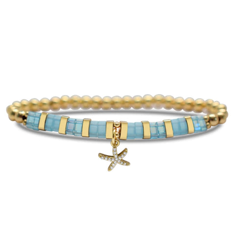 Starfish Tila Beaded Bracelet