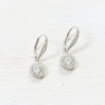 Sterling Silver CZ Dangle Earrings
