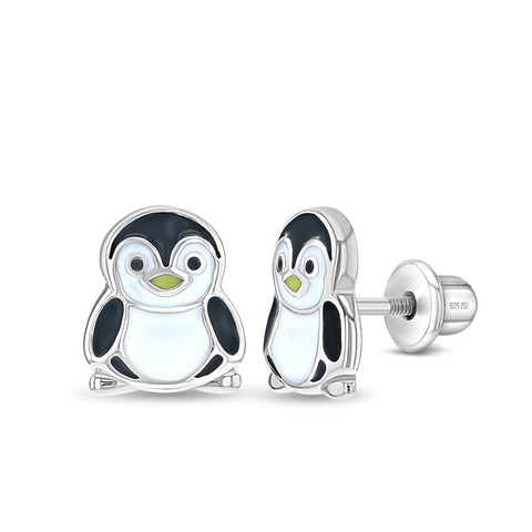 Sterling Silver Penguin Earrings