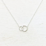 Sterling Silver Interlocking Circles Neclace