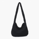 Rosemary Quilted Nylon Crossbody- Black
