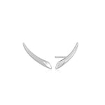 Silver Arrow Climber Stud Earrings