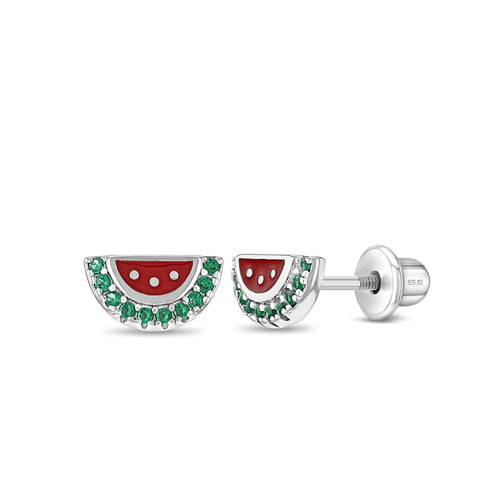Sterling Silver Watermelon Earrings