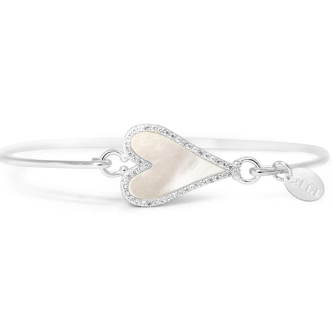Dripping Heart Bracelet- Silver