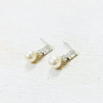 Sterling Silver Estate Pearl Earrings