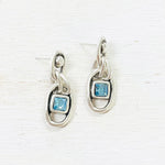 Fashion Blue Stone Dangle Earrings