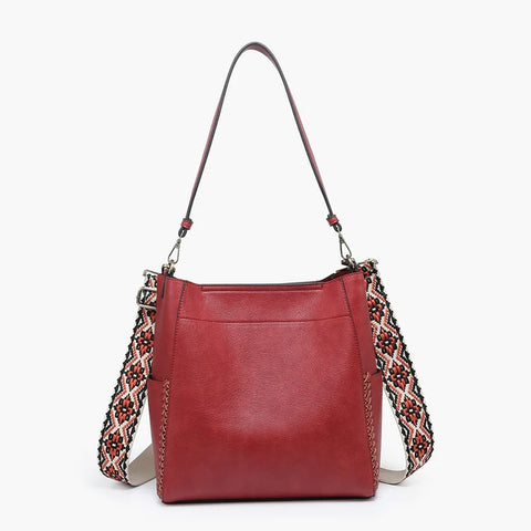 Penny Merlot Bucket Bag