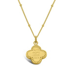 Sterling Silver Gold Plated Mother of Pearl Classy Clover Necklace