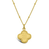Sterling Silver Gold Plated Mother of Pearl Classy Clover Necklace