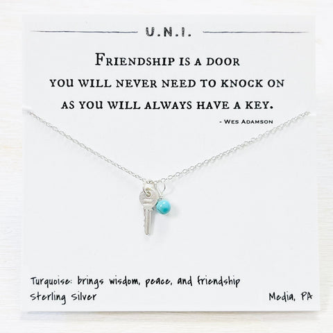 Friendship is a Door Necklace
