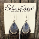 Silver Forest Triple Teardrop Earrings