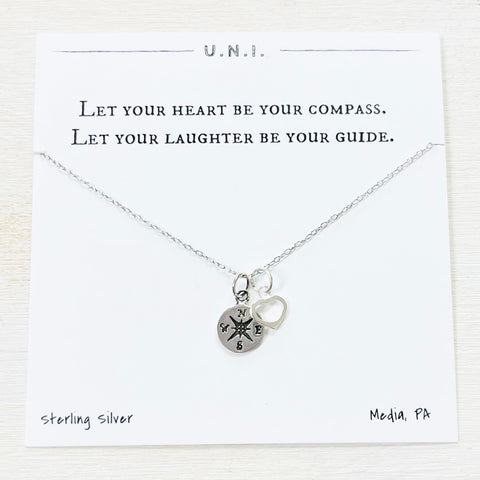 Let your Heart Be your Compass Necklace